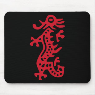 Alfombrilla De Ratón China Mah Jong Red Dragon Tile Mahjong Costume
