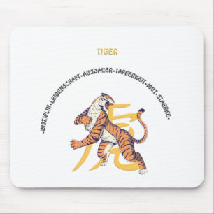 Alfombrilla De Ratón China Tierkreiszeichen Tiger