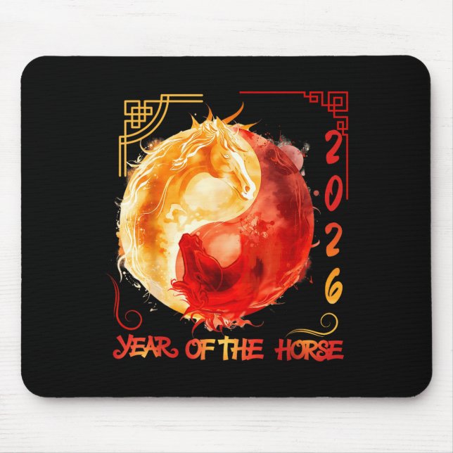 Alfombrilla De Ratón Chinese New Lunar Year Of The Horse 2026 _1  (Frente)