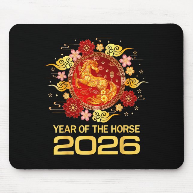 Alfombrilla De Ratón Chinese New Year 2026 Year Of The Horse  (Frente)