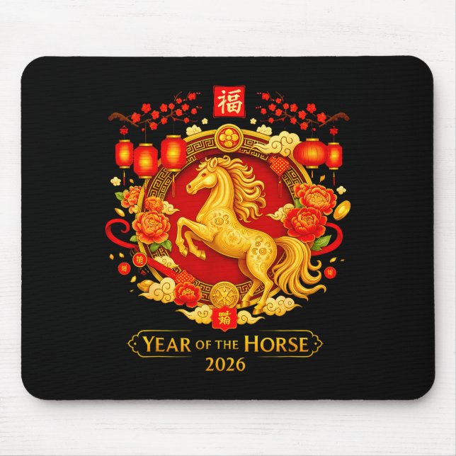 Alfombrilla De Ratón Chinese New Year 2026 Year Of The Horse  (Frente)