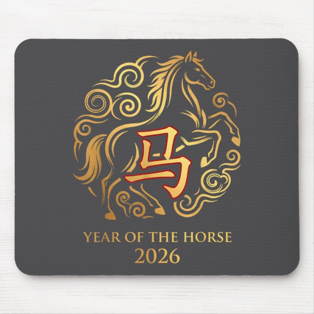 Alfombrilla De Ratón Chinese New Year 2026 Year Of The Horse 0  (Frente)