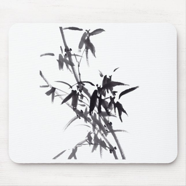 Alfombrilla De Ratón Chinesische Kunst mit Bambusmalerei (Frente)