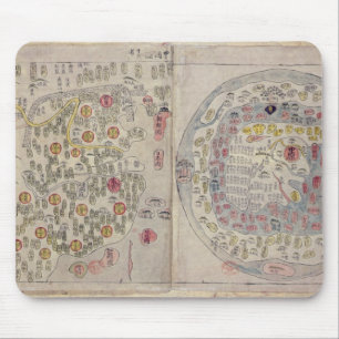 Alfombrilla De Ratón Chino mapa del mundo coreano