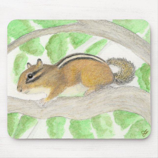 Alfombrilla De Ratón Chipmunk en el árbol de Apple (Frente)