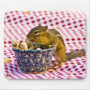Alfombrilla De Ratón Chipmunk Picnic