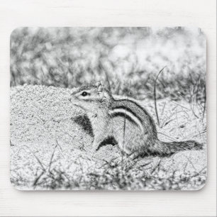 Alfombrilla De Ratón Chipmunk Sketch