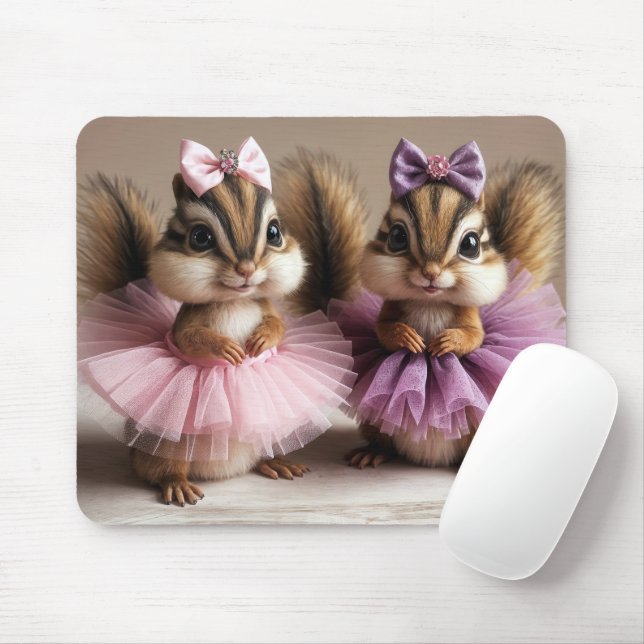Alfombrilla De Ratón Chipmunks Usando Tutus (Con ratón)