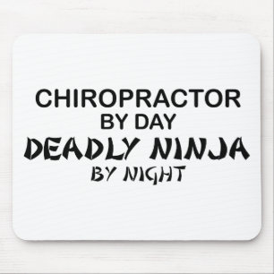 Alfombrilla De Ratón Chiropractor Ninja mortal por noche