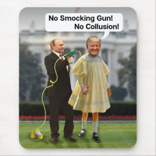 Alfombrilla De Ratón Chiste divertido del arma de Donald Trump Putin