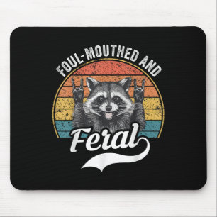 Alfombrilla De Ratón Chiste Meme De Verano Foul Mouthy Feral Raccoon