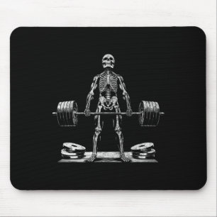 Alfombrilla De Ratón Chistes de gimnasia de Halloween en Skeleton