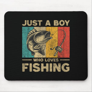 Alfombrilla De Ratón Chistes de pesca de vintage divertidos chicos pesc