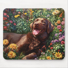 Alfombrilla De Ratón Chocolate Labrador Recuperador Perro Lover Garden