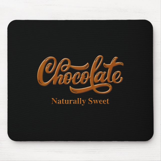 Alfombrilla De Ratón Chocolate Naturally Sweet Tee Proud-black Woman  (Frente)