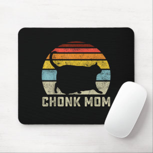 Alfombrilla De Ratón Chonk Cat Mom Scale Meme Funny Retro Style Mommy C