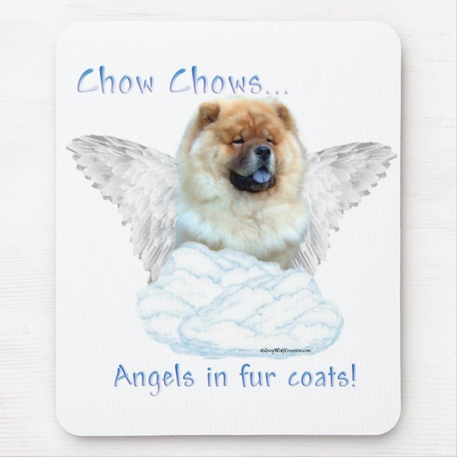 Alfombrilla De Ratón Chow Chow Angel (Frente)