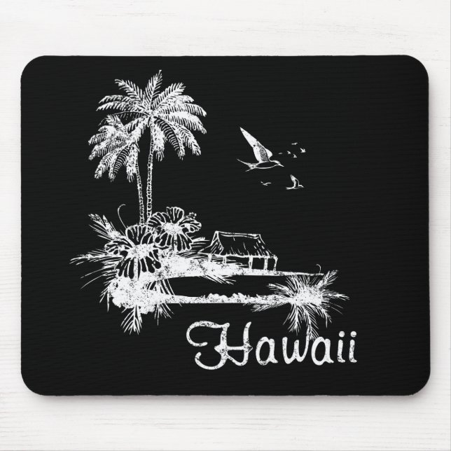 Alfombrilla De Ratón Choza de la playa de Hawaii (Frente)