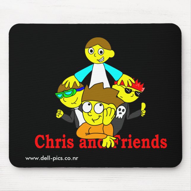 Alfombrilla De Ratón Chris y amigos Mousepad (Frente)