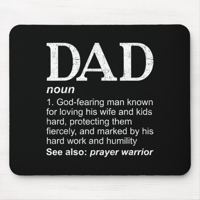 Alfombrilla De Ratón Christian Dad Definition Fathers Day Dad  (Frente)