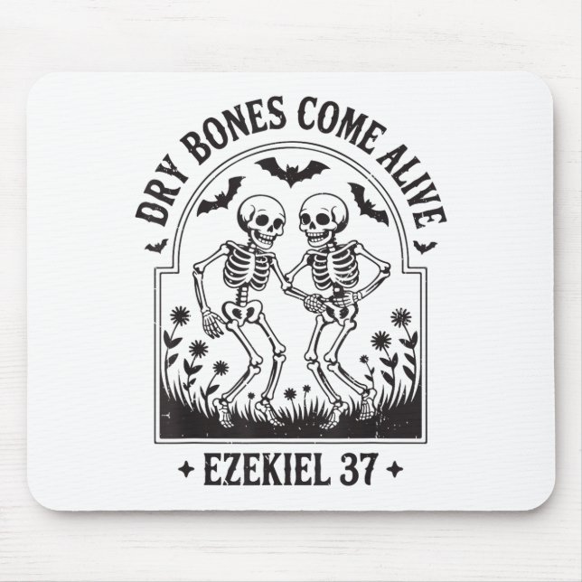 Alfombrilla De Ratón Christian Halloween Dry Bones Come Alive Funny Jes (Frente)