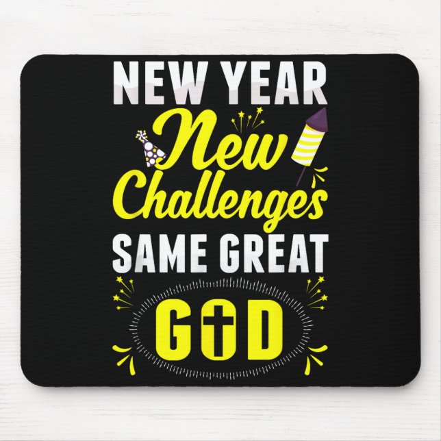 Alfombrilla De Ratón Christian Happy New Year New Challenges Same Great (Frente)