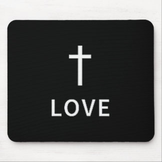 Alfombrilla De Ratón Christian Minimal Cross Love Subtle Religious Mode
