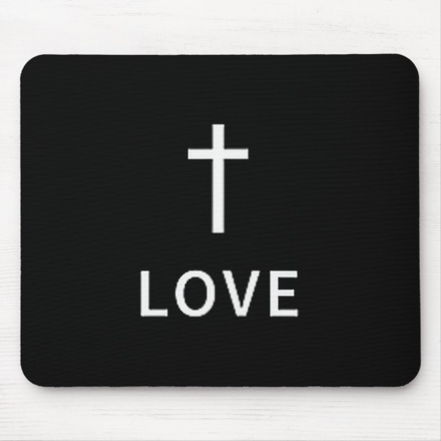 Alfombrilla De Ratón Christian Minimal Cross Love Subtle Religious Mode (Frente)