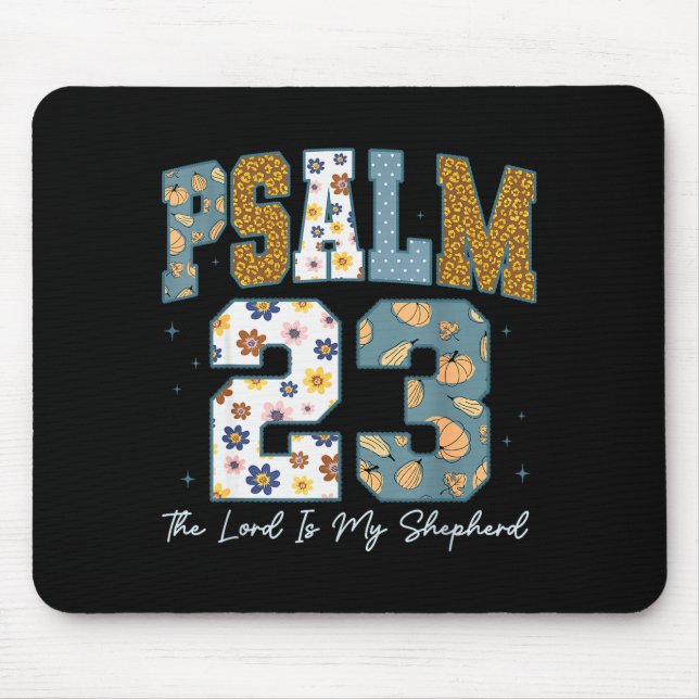 Alfombrilla De Ratón Christian Psalm 23 Retro The Lord Is My Shepherd B (Frente)