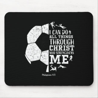 Alfombrilla De Ratón Christian Soccer Faith Graphic Bible Verse Philipp