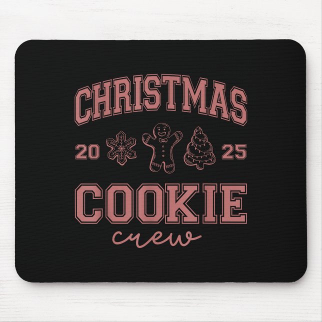 Alfombrilla De Ratón Christmas 2025 Cookie Crew Gingerbread Funny Chris (Frente)