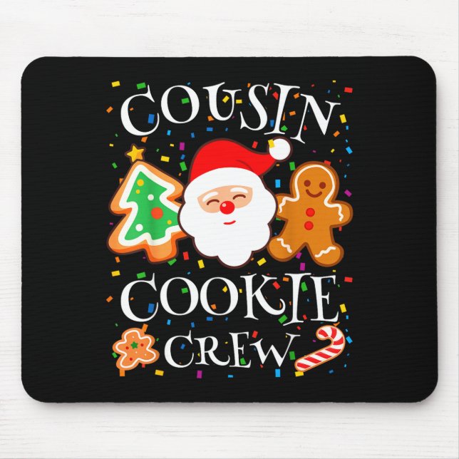Alfombrilla De Ratón Christmas 2025 Cousin Cookie Baking Crew Squad Fam (Frente)