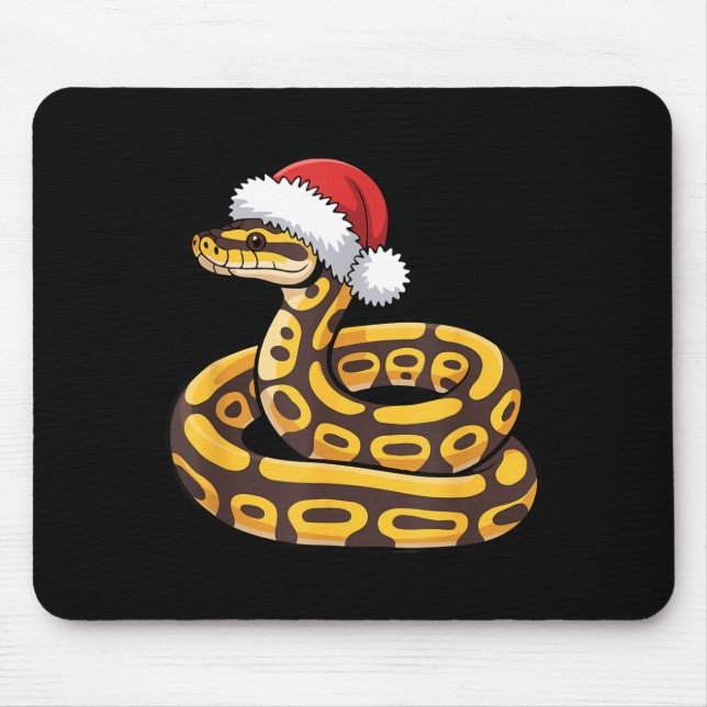 Alfombrilla De Ratón Christmas Ball Python Ugly Xmas Sweater Snake Love (Frente)
