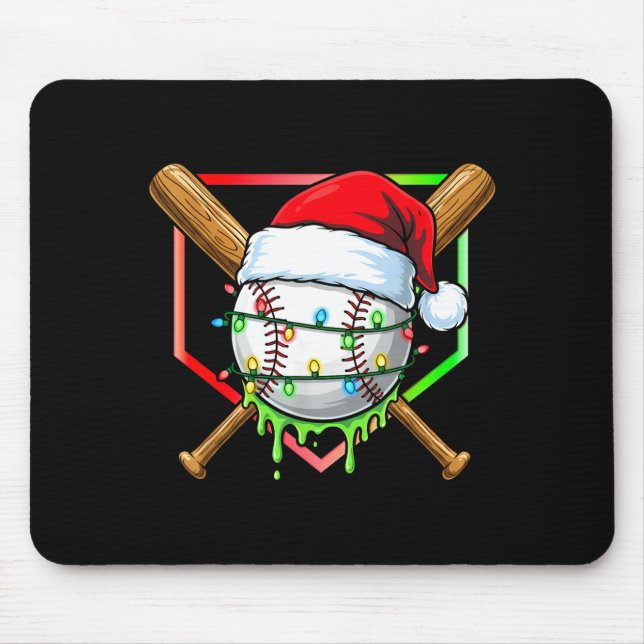 Alfombrilla De Ratón Christmas Baseball Drip Ice Cream Drip Baseball Lo (Frente)