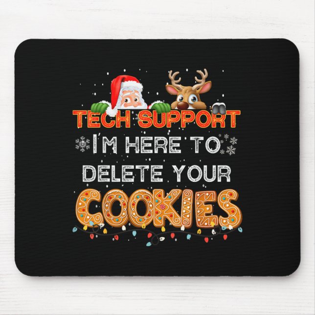 Alfombrilla De Ratón Christmas Cookie Crew Pajamas Tech Baking Family F (Frente)