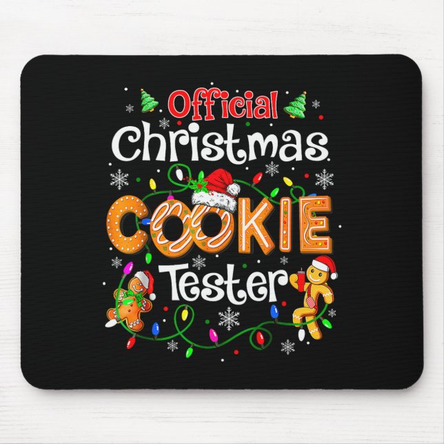 Alfombrilla De Ratón Christmas Cookie Tester Taster Baking Crew Toddle  (Frente)