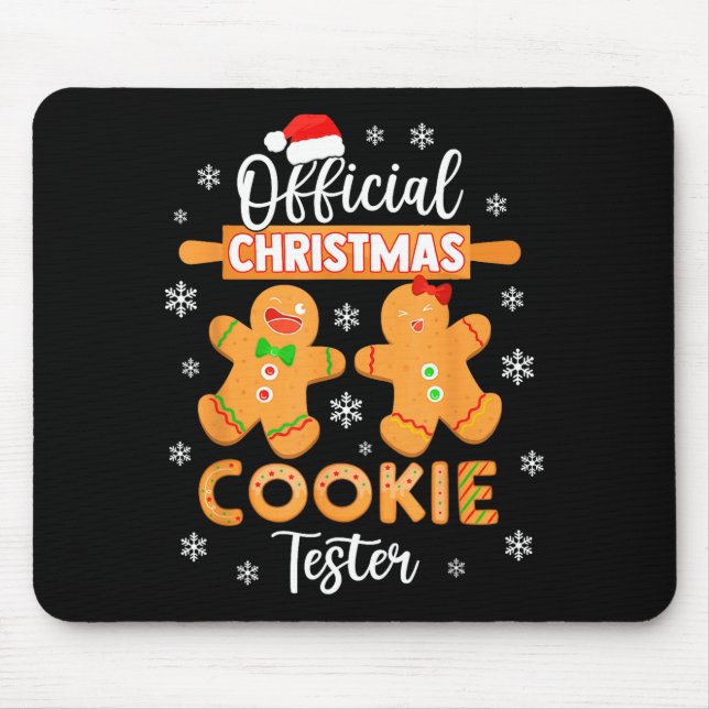Alfombrilla De Ratón Christmas Cookie Tester Taster Baking Crew Toddle  (Frente)