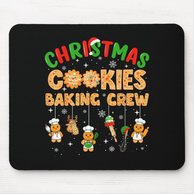 Alfombrilla De Ratón Christmas Cookies Baking Crew Funny Cookie Family  (Frente)