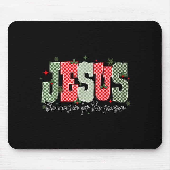 Alfombrilla De Ratón Christmas Jesus Reason Season Xmas Christian Men W (Frente)