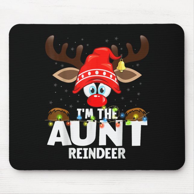 Alfombrilla De Ratón Christmas Matching I'm The Aunt Reindeer  (Frente)