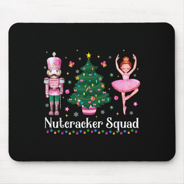 Alfombrilla De Ratón Christmas Nutcracker Squad Ballet Dance Women Kids (Frente)