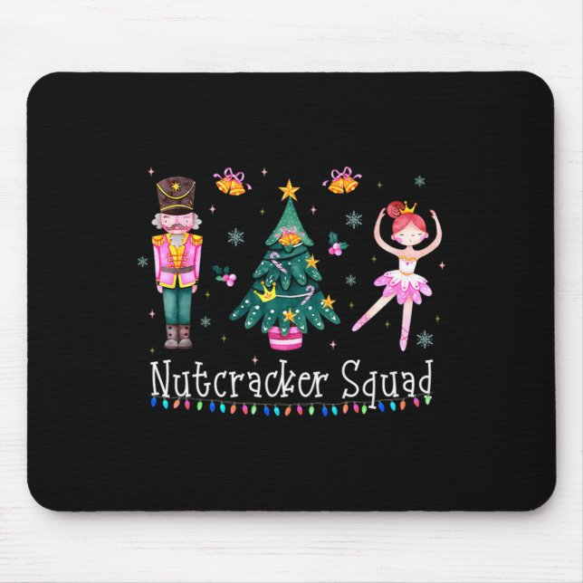 Alfombrilla De Ratón Christmas Nutcracker Squad Ballet Dance Women Kids (Frente)