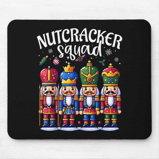 Alfombrilla De Ratón Christmas Nutcracker Squad Pajama Winter Holiday T (Frente)