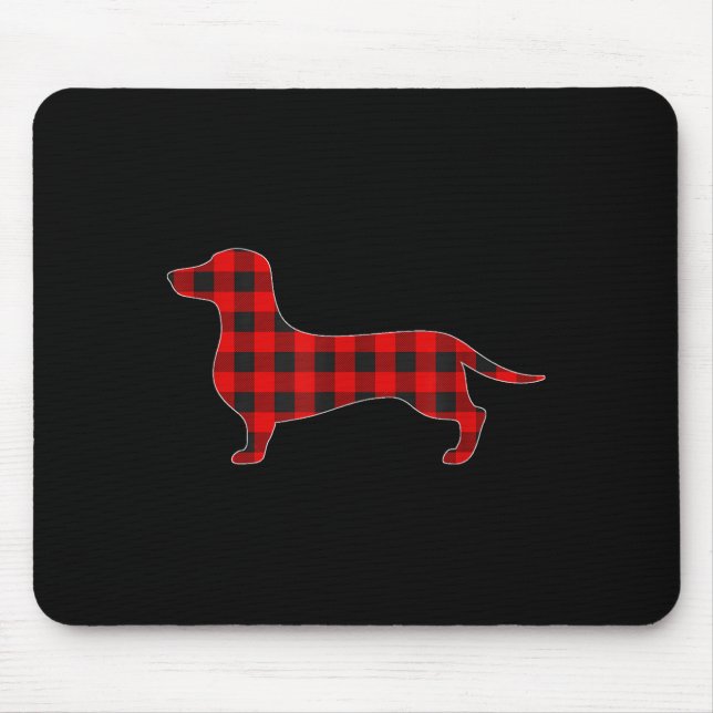 Alfombrilla De Ratón Christmas Pajama Dachshund Dog Tee Dogs Pajamas Xm (Frente)