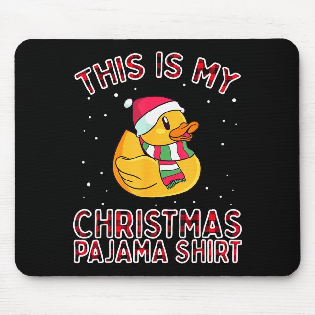 Alfombrilla De Ratón Christmas Pajamas For Family Duck This Is My Funny (Frente)