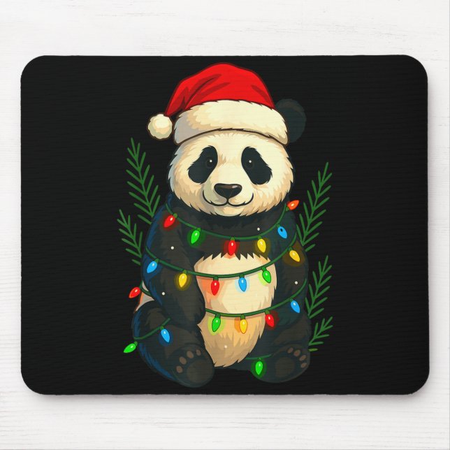 Alfombrilla De Ratón Christmas Panda  (Frente)