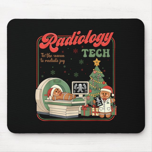 Alfombrilla De Ratón Christmas Radiology Tech Funny Gingerbread Man Rad (Frente)