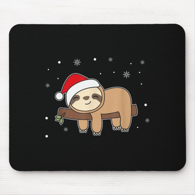 Alfombrilla De Ratón Christmas Sloth For Christmas Sweet Sloths  (Frente)