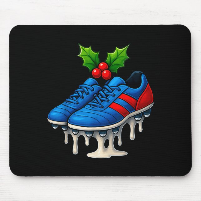 Alfombrilla De Ratón Christmas Soccer Cleats Ice Cream Drip Xmas  (Frente)