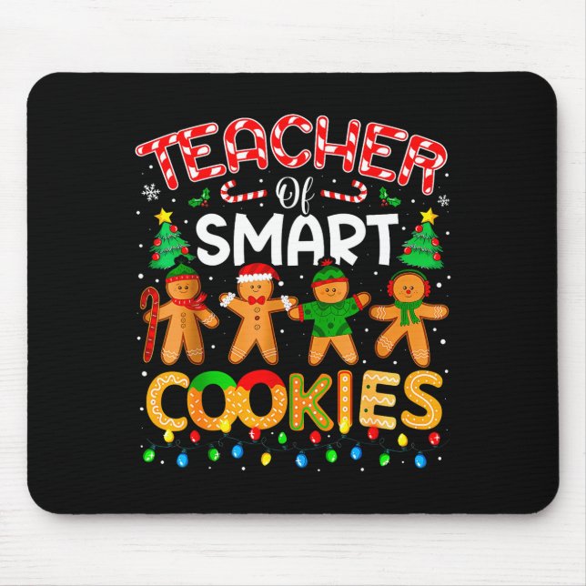 Alfombrilla De Ratón Christmas Teacher Of Smart Cookies Funny Cute Ging (Frente)